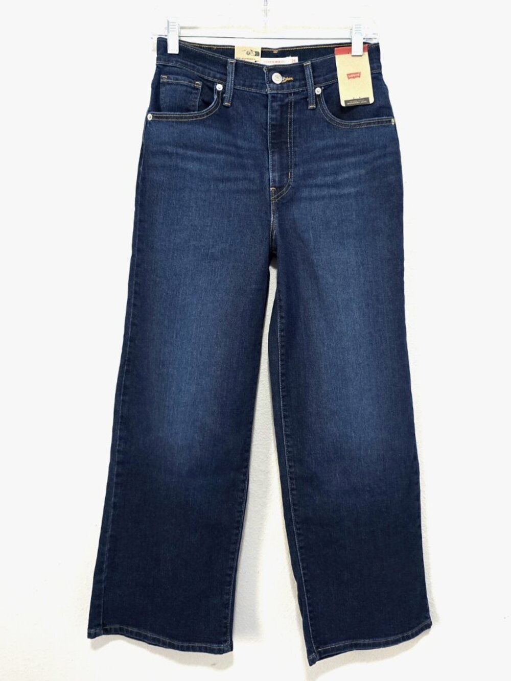 Levi's High Rise Wide Leg Ankle Jeans 26 Dark Wash NWT